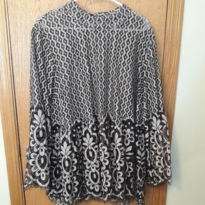 Lane Bryant lace high neck tunic top